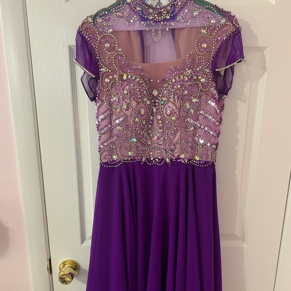 Beautiful custom purple dress. Worn once, good condition. - Picture 1 of 7